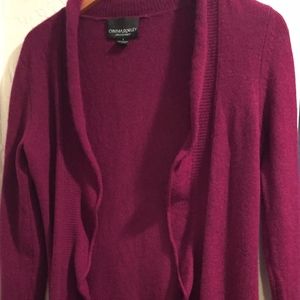 Cynthia Rowley 100% Cashmere fuchsia  Cardigan.